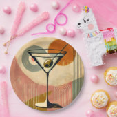 Mid Century Moderne Kunst Martini Papieren Bordje (Feest)