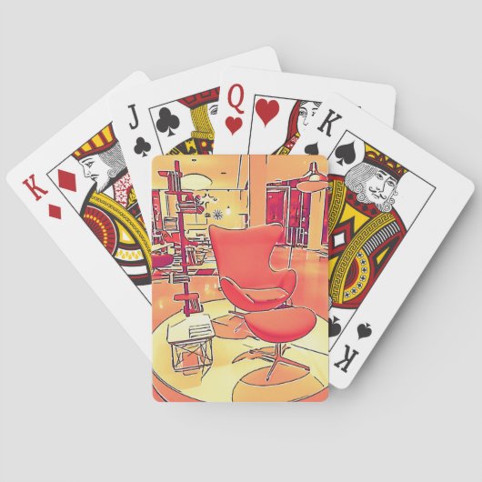 Mid Century Moderne Living Room speelkaarten (Achterkant)