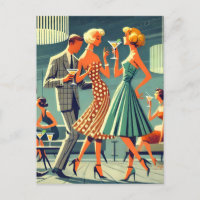 Mid Century Moderne Martini Dans Cocktail Party