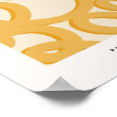 Mid Century Moderne Mosterd Gele Borstel Strokes Poster (Hoek)