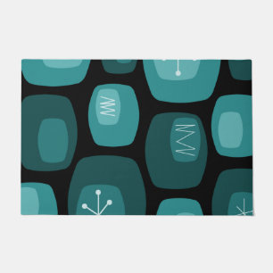 Mid Century Moderne Oblaanproducten Blauwgroen Deurmat