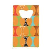 Mid Century Moderne Orange Motif Bottle Opener (Devant)