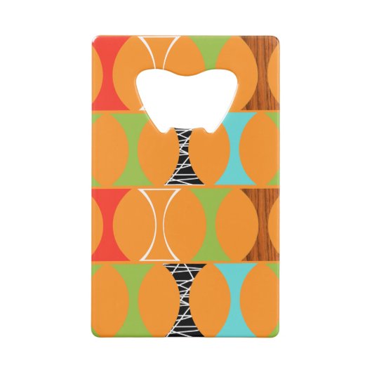 Mid Century Moderne Orange Motif Bottle Opener (Dos)