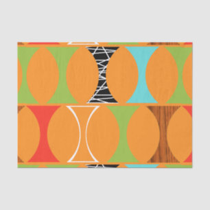 Mid Century Moderne Oranje-patroonpapier Tissuepapier