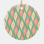 Mid Century Moderne Ornements Motif Turquoise & Bl (Dos)