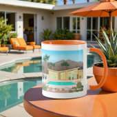 Mid Century Moderne Palm Springs Pool House mug