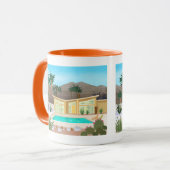 Mid Century Moderne Palm Springs Pool House mug (Devant gauche)