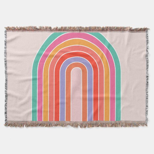 Mid Century Moderne Regenboog Deken (Voorkant)