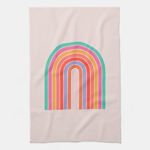 Mid Century Moderne Regenboog Theedoek