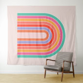 Mid Century Moderne Regenboog Wandkleed (In Situ (horizontaal))