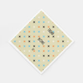 Mid Century Moderne Retro Aangepaste tekst Servet (Hoek)