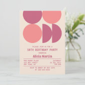 Mid Century Moderne Retro Geometrische Beige Verja Kaart (Staand voorkant)