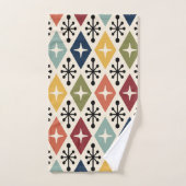 Mid Century Moderne Rétro Motif Starburst (Serviette à main)
