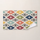 Mid Century Moderne Rétro Motif Starburst (Serviette à main)
