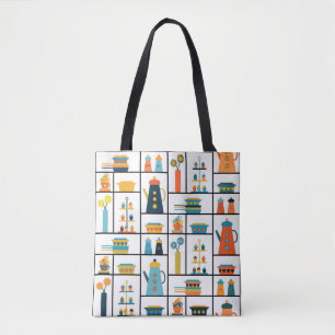 Mid Century Moderne Retro Stijlvolle Keukenplanken Draagtas