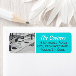 Mid Century Moderne Return Address Label