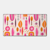 Mid Century Moderne Rose & Orange Motif Abstrait (Recto)