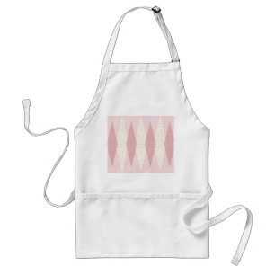 Mid Century Moderne Roze Argyle Apron Standaard Schort