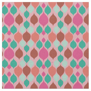 Mid Century Moderne Roze Geometric Stof
