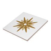 Mid-Century Moderne Single Gold Star Design-kerami Tegeltje (Zijkant)