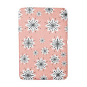 Mid Century Moderne Sneeuwvlokken Perzik Badmat (Voorkant Verticaal)