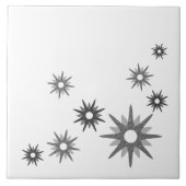 Mid-Century Moderne Starbursts | Zilver Tegeltje (Voorkant)