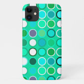 Mid-Century Moderne Stippen - schaduwen van aqua Case-Mate iPhone Case (Achterkant)