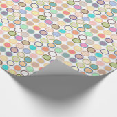 Mid-Century Moderne Stippen - wit met pastels Cadeaupapier (Hoek)