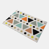 Mid Century Moderne Triangles Stippen Deurmat (Schuin)