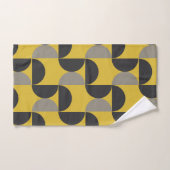 Mid-Century Moderne turmeric en gunmetal grijs Bad Handdoek (Handdoek)