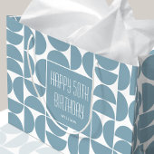 Mid-Century Moderne Verjaardag Retro 50e Blauw Groot Cadeauzakje