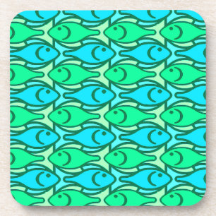 Mid-Century Moderne vis, jade groen Drankjes Onderzetter