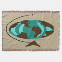 Mid Century Moderne Wereldbol Art Throw Blanket