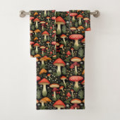 Mid-Century Mushroom Towel Rustic Forest Feel (En situation)