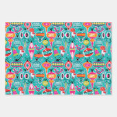 Mid-Century Ornamenten Christmas Wrapping Paper (Voorkant 2)