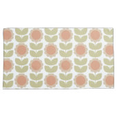Mid-Century Pastel Pink Retro Floral Pattern Kussensloop (Voorkant-Rechts)