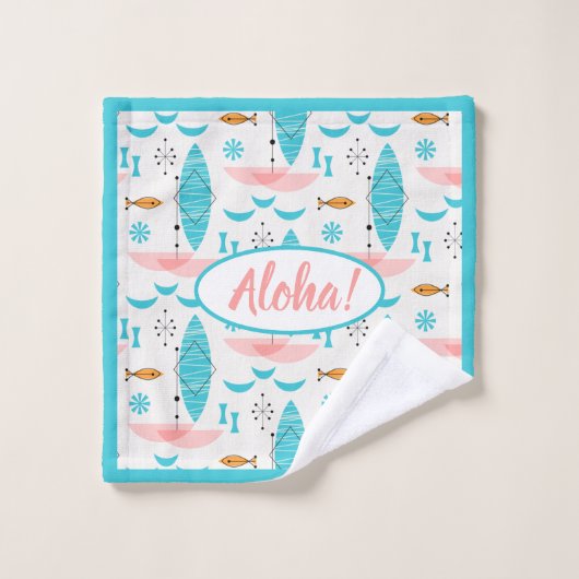 Mid Century Pink Catamaran (Gant de toilette)