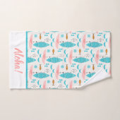 Mid Century Pink Catamaran (Serviette à main)