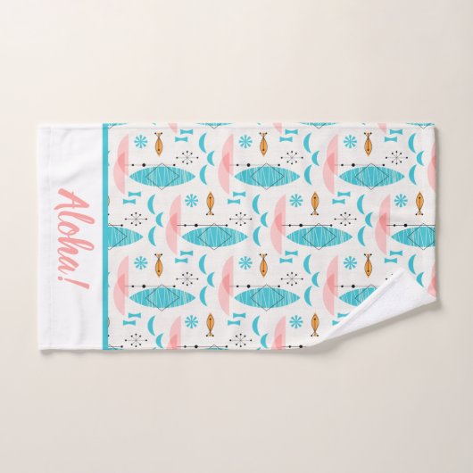 Mid Century Pink Catamaran (Serviette à main)