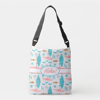 Mid Century Pink Catamaran Crossbody Tas