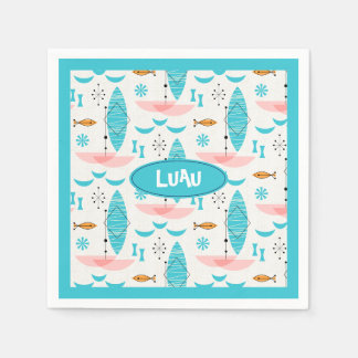 Mid Century Pink Catamaran Servet
