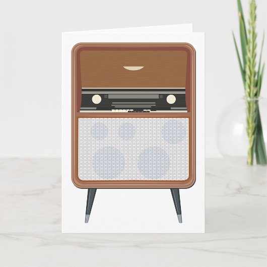 Mid Century  Radio Retro Muziekliefhebber Kaart