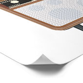 Mid Century  Radio Retro Muziekliefhebber Poster (Hoek)