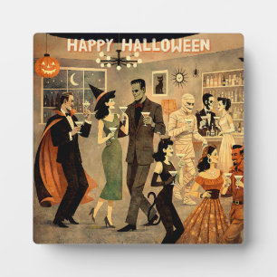 Mid Century Retro 40s Halloween Martini Feest Fotoplaat