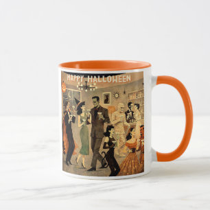 Mid Century Retro 40s Halloween Martini Feest Mok
