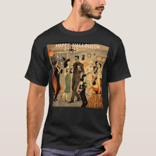 Mid Century Retro 40s Halloween Martini Feest T-shirt