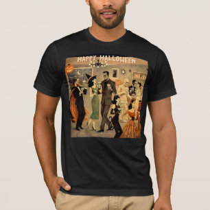 Mid Century Retro 40s Halloween Martini Feest T-shirt