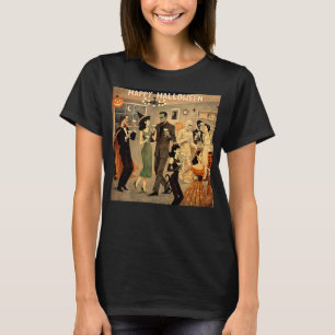 Mid Century Retro 40s Halloween Martini Feest T-shirt
