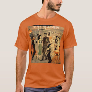 Mid Century Retro 40s Halloween Martini Feest T-shirt