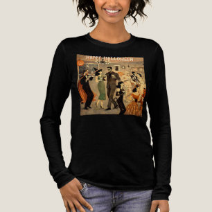 Mid Century Retro 40s Halloween Martini Feest Tri-Blend Shirt